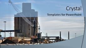  Presentation with maintenance - Beautiful presentation theme featuring port activities commercial and maintenance backdrop and a light blue colored foreground