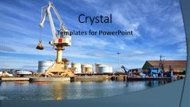  Presentation with maintenance - Presentation theme having port activities commercial and maintenance background and a teal colored foreground