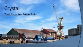  Presentation with maintenance - Slide set having port activities commercial and maintenance background and a light blue colored foreground