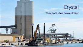  Presentation with maintenance - Slide set having port activities commercial and maintenance background and a light blue colored foreground