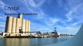  Presentation with maintenance - Cool new slide set with port activities commercial and maintenance backdrop and a teal colored foreground