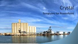  Presentation with maintenance - Slide deck with port activities commercial and maintenance background and a teal colored foreground