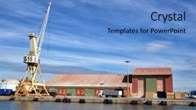  Presentation with maintenance - Colorful slides enhanced with port activities commercial and maintenance backdrop and a teal colored foreground