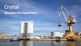  Presentation with maintenance - PPT layouts with port activities commercial and maintenance background and a teal colored foreground