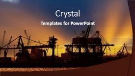  Presentation with industrial zone - Slide deck consisting of port-and-industrial-zone background and a ocean colored foreground