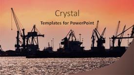  Presentation with industrial zone - Slide deck enhanced with port-and-industrial-zone background and a coral colored foreground