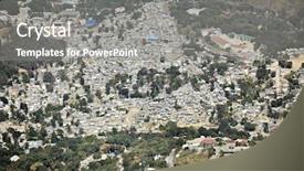 Presentation with neighborhood - Amazing PPT theme having port au prince haiti backdrop and a gray colored foreground