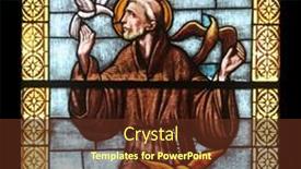  Presentation with stained glass - Colorful slides enhanced with port-azzurro-elba-italy backdrop and a tawny brown colored foreground