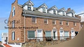  Presentation with april showers - Audience pleasing PPT theme consisting of port-jefferson-ny-april-6 backdrop and a coral colored foreground