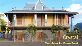  Presentation with maps - PPT layouts featuring port-louis-mauritius-island-october background and a tawny brown colored foreground