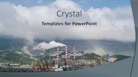  Presentation with infrastructure - PPT layouts featuring port-of-novorossiysk-infrastructure background and a light blue colored foreground