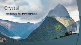  Presentation with new zealand - PPT theme consisting of port-of-tourist-and-pleasure background and a light blue colored foreground