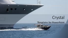 Presentation with boat - Theme having large and small background and a light blue colored foreground