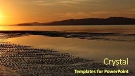  Presentation with port - Cool new slide set with port-stephens-at-sunset backdrop and a tawny brown colored foreground