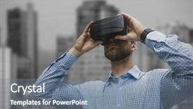  Presentation with low angle view of fictitious - Presentation design consisting of wireless tower - low angle view of man background and a seafoam green colored foreground