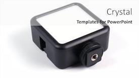  Presentation with led light - Colorful theme enhanced with portable-led-panel-video-light backdrop and a white colored foreground