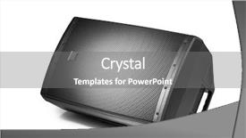  Presentation with audio speaker - Beautiful presentation featuring portable speakers - floor audio speaker pa monitor backdrop and a gray colored foreground