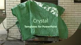  Presentation with storage - Slide set having portable-storage-unit-in-train background and a ocean colored foreground