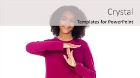  Presentation with teenage - Audience pleasing theme consisting of portait-of-a-teenage backdrop and a light gray colored foreground