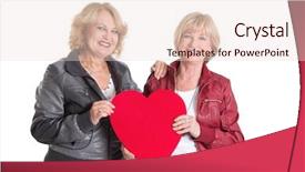  Presentation with hear - Slides enhanced with portal 2 - two caucasian women standing background and a lemonade colored foreground