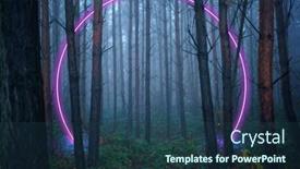  Presentation with neon - Beautiful slide deck featuring portal-in-the-form backdrop and a ocean colored foreground