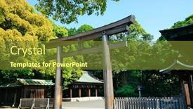  Presentation with tokyo - Beautiful slide set featuring portal of meiji jingu shrine tokyo japan backdrop and a tawny brown colored foreground