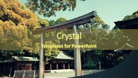  Presentation with educational web portal - PPT theme consisting of portal of meiji jingu shrine background and a  colored foreground