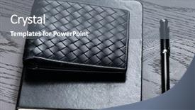  Presentation with old wooden table food - Presentation enhanced with portefeuille - blacket wallet on wooden table background and a gray colored foreground