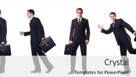  Presentation with brown sugar isolated on white - Beautiful slides featuring portfolio management - collage of businessman isolated backdrop and a white colored foreground