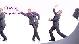  Presentation with dance beautiful couple dancing ballroom - Cool new presentation theme with portfolio management - dancing businessman isolated on white backdrop and a pink colored foreground