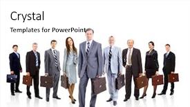  Presentation with army leader - Audience pleasing theme consisting of portfolio management - group of businesspeople their leader backdrop and a white colored foreground
