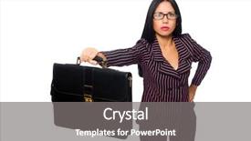  Presentation with concept - Theme enhanced with portfolio management - woman businesswoman concept isolated white background and a gray colored foreground