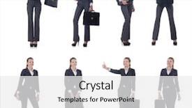  Presentation with woman in agriculture - Theme enhanced with portfolio management - woman businesswoman isolated on white background and a white colored foreground