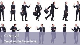  Presentation with monarch butterfly isolated on white - PPT layouts with portfolio management - young businessman isolated background and a  colored foreground