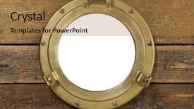  Presentation with old ship - Amazing slides having porthole with clipping path old backdrop and a coral colored foreground