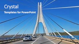  Presentation with bridge the gap - Theme with portimao in the algarve portugal background and a teal colored foreground