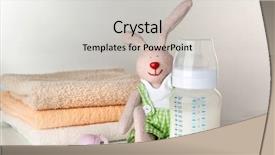  Presentation with baby bottle formula - Colorful presentation theme enhanced with portion control - composition with feeding bottle backdrop and a  colored foreground