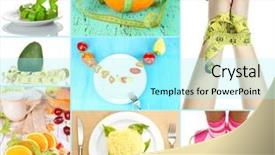  Presentation with genetics and microbiology concept dna - Cool new slide set with portion control - concept of dieting backdrop and a arctic colored foreground