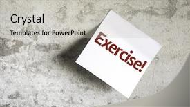  Presentation with note - PPT theme with portion control - exercise on paper note background and a  colored foreground