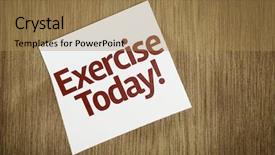  Presentation with today - Slides consisting of portion control - exercise today on paper note background and a  colored foreground