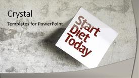  Presentation with sketch pad note book paper - Presentation theme having portion control - start diet today on paper background and a light gray colored foreground