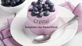  Presentation with fermented food - Slide deck enhanced with portion-of-fruit-blueberry-yogurt background and a lemonade colored foreground