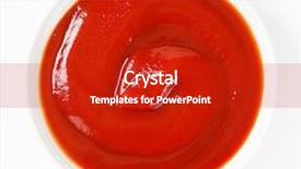  Presentation with ketchup - PPT theme enhanced with portion of ketchup background and a crimson colored foreground