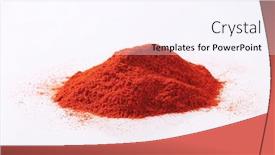  Presentation with pepper - Audience pleasing presentation theme consisting of portion of red pepper powder backdrop and a sky blue colored foreground