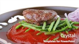  Presentation with hot sauce - Audience pleasing PPT theme consisting of portion on hot red sauce backdrop and a  colored foreground