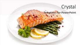  Presentation with salmon grilled fish salmon grilled - Theme featuring portions - grilled salmon and asparagus background and a white colored foreground