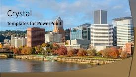  Presentation with pittsburgh pennsylvania usa city skyline - Colorful slides enhanced with portland city skyline oregon usa backdrop and a  colored foreground