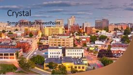  Presentation with orlando florida usa downtown city - Audience pleasing slide deck consisting of portland maine usa downtown city backdrop and a seafoam green colored foreground