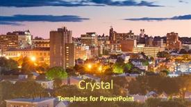  Presentation with maine - Theme featuring portland-maine-usa-downtown-skyline background and a tawny brown colored foreground