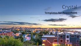  Presentation with maine - Theme with portland-maine-usa-downtown-skyline background and a teal colored foreground